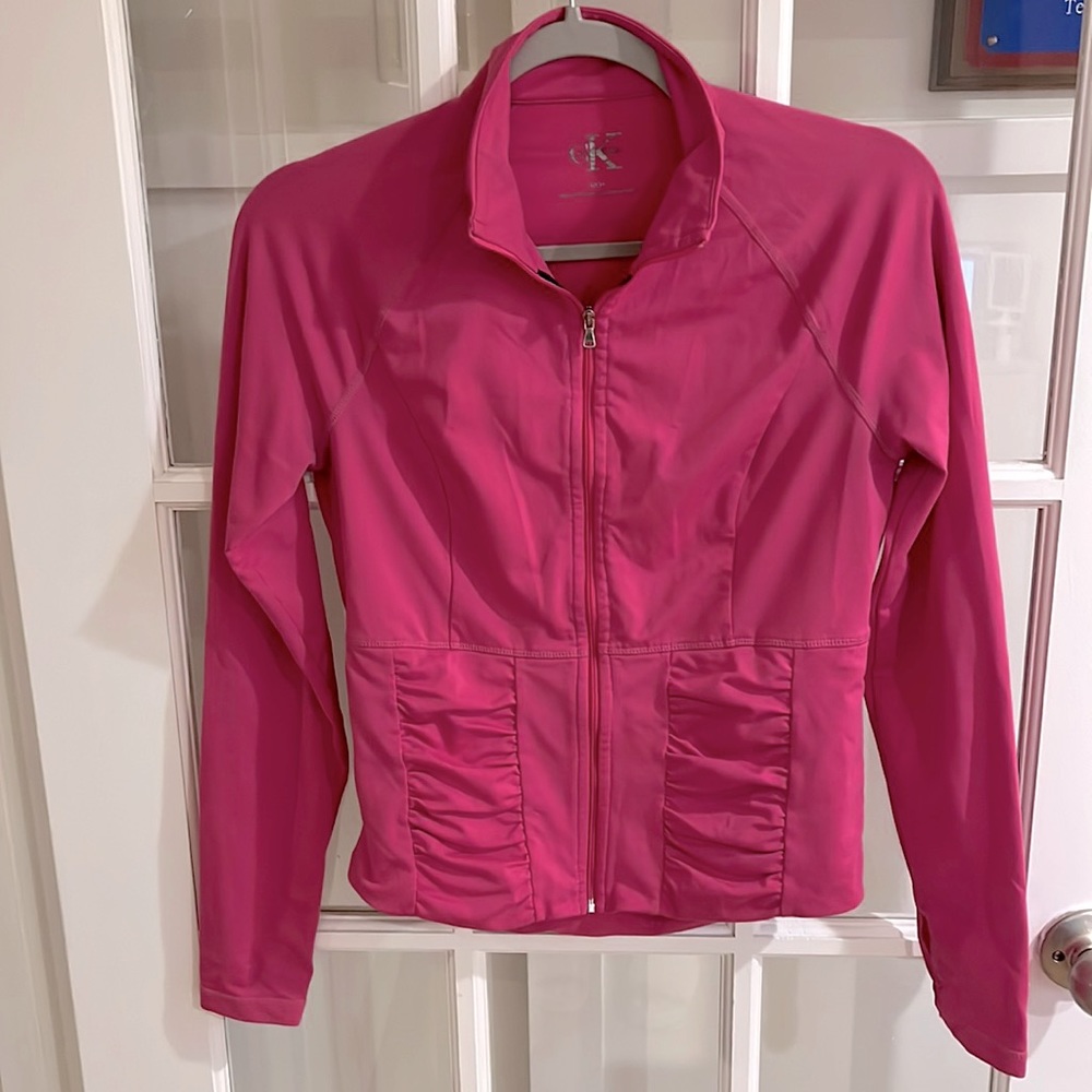 Calvin Klein Pink Full Zip Workout Top
